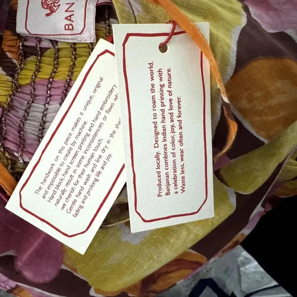 Banjanan Hazel Floral Tiered Midi Dress Euphoric Bloom Paprika size Small NWT - Picture 11 of 14